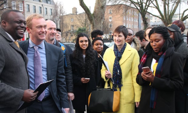 Caroline Pidgeon (that’s her in the yellow) and fellow Lib Dems.