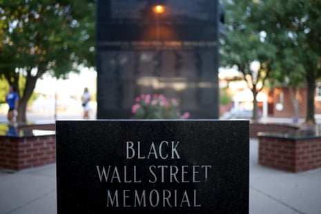 The Black Wall Street memorial in Tulsa. According to Human Rights Watch, 34% of black people live in poverty in Tulsa, compared to 13% of white people.