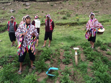 Farmers in Potato Park in Pisac, Peru, who are testing how climate change will affect the potato