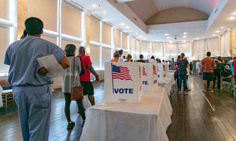 Voters in Georgia’s primary election this week struggled with long lines, new equipment and social distancing.