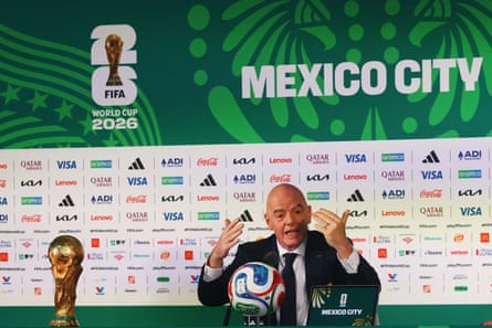 Gianni Infantino holds a press conference before the World Cup.