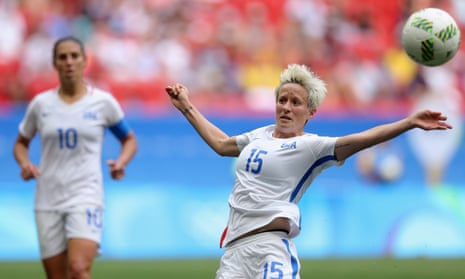 Megan Rapinoe in action for the USA against Sweden at the Olympic quarter-final in Brasília.