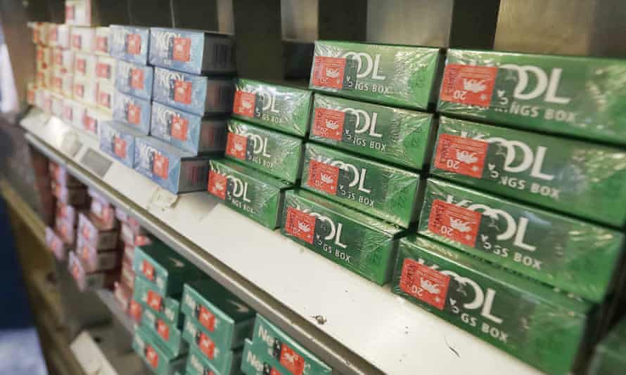 Menthol cigarettes and other tobacco products are displayed at a store in San Francisco on May 17 2018