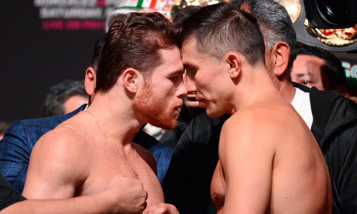 Gennady Golovkin scoffs at 'clown' Canelo Álvarez at contentious weigh-in |  Boxing | The Guardian