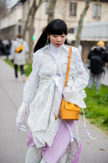 The ever-influential Susie Lau during Paris Fashion Week in February.