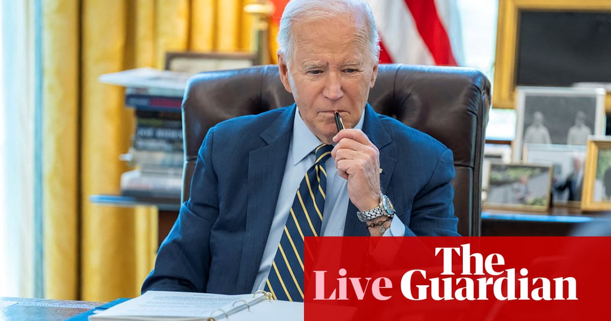 Biden urged to suspend weapons transfers to Israel; president to visit Baltimore after bridge collapse – live