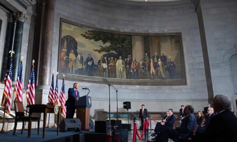 Trump speaks at the National Archives, during his White House Conference on American History.