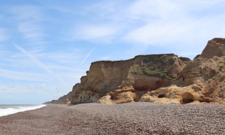 Weybourne Beach cliffs and coastline, North Norfolk coast