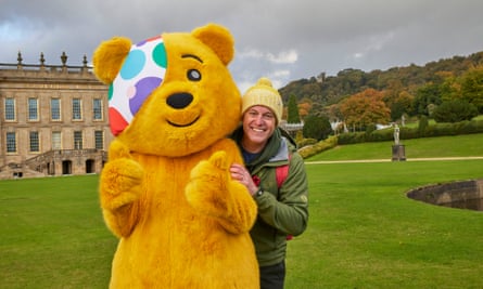 Matt Baker with Pudsey for Countryfile Ramble for BBC Children in Need.