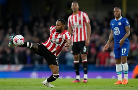 Rico Henry in action during Brentford’s win at Chelsea on Wednesday