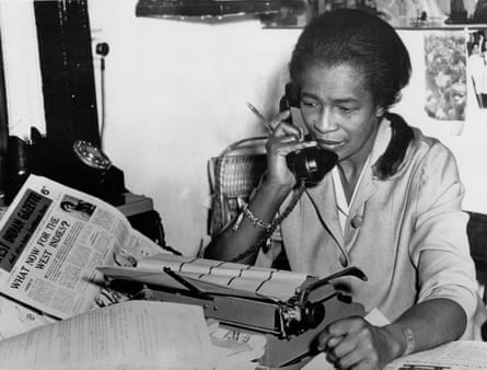 Trinidad-born journalist and activist Claudia Jones at the offices of The West Indian Gazette in Brixton.