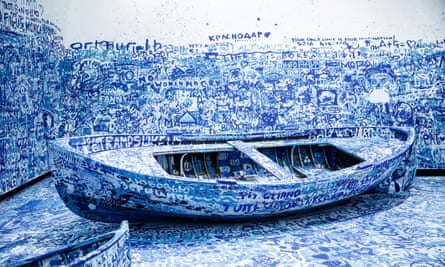 oko Ono’s, Add Colour (Refugee Boat), 2016