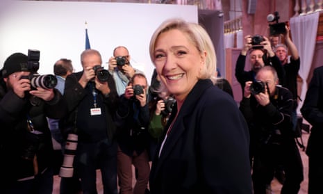 Marine Le Pen. president of the Rassemblement National, in Paris