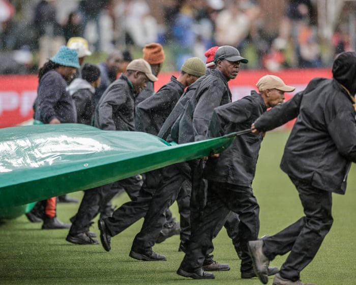South Africa v Australia: second men’s cricket Test, day one rain delay – live