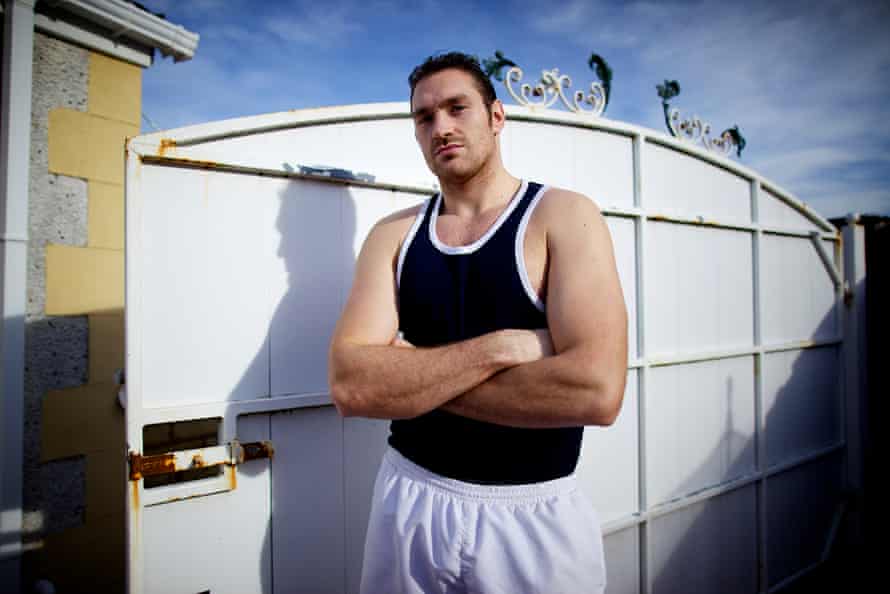 Tyson Fury at home in Morecambe, Lancashire in 2011.