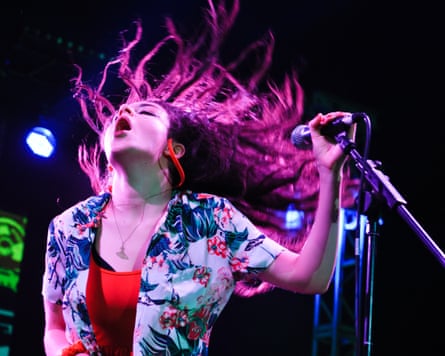 Charli xcx performs at Reading festival in 2013.