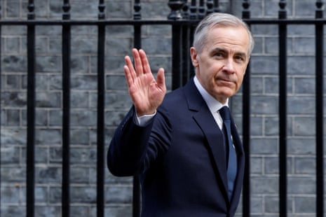 Carney leaves Downing Street.