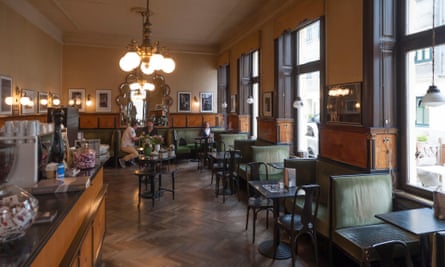 Cafe Goldegg, Viennese coffee house, opened in 1910, ArgentinierstraBe 49, Vienna, Austria