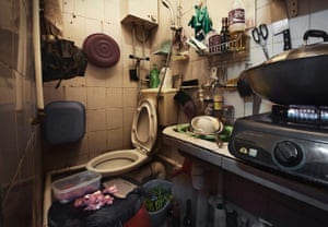 Coffin cubicles, cage homes, in Hong Kong