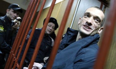 Petr Pavlensky at a detention hearing in February.