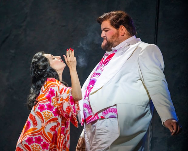 The showstopping Soraya Mafi as Morgana with Stuart Jackson as Oronte) in Alcina.