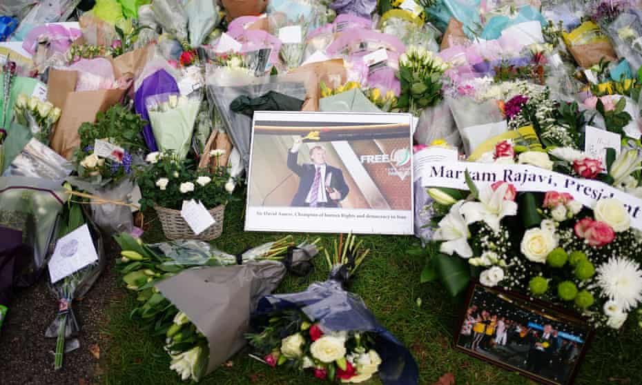 Flowers and tributes left at the scene near Belfairs Methodist church in Leigh-on-Sea, Essex