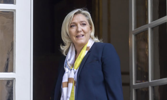 Marine le Pen in Paris, France.