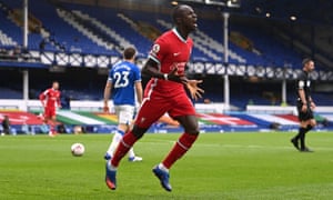 Mane celebrates after scoring the opening goal