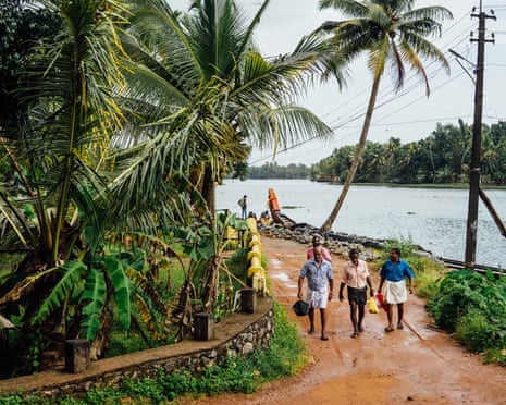 The river Pampa in Nedumudy, around 20km from Alleppey