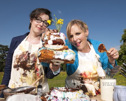 Sue Perkins and Mel Giedroyc on The Great British Bake Off.