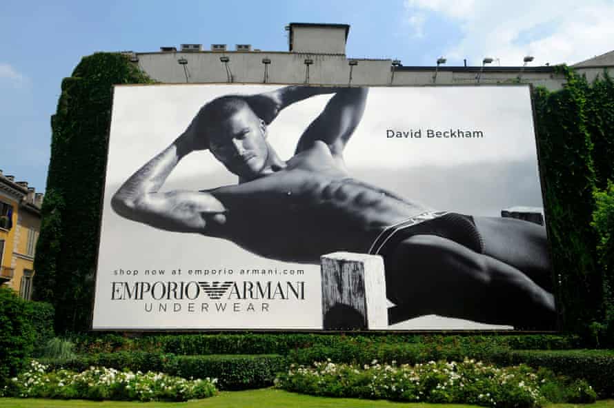 Bare essentials: a billboard advert for Emporio Armani underwear in 2008.