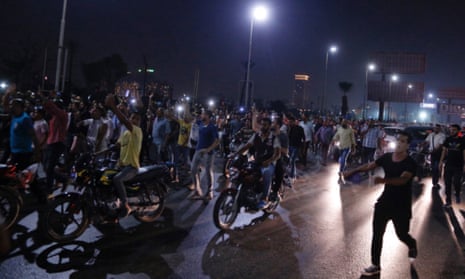 An anti-government protest in Cairo