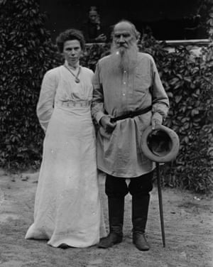 Deep contradictions … Leo Tolstoy with his daughter Masha, circa 1905.