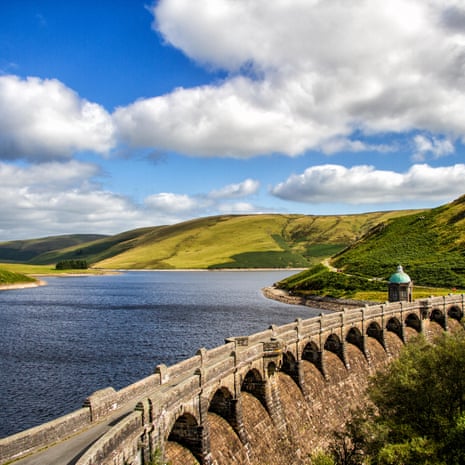 A dam at the Elan valley reservoir network