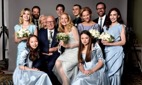 Jerry Hall and Rupert Murdoch’s family photo
