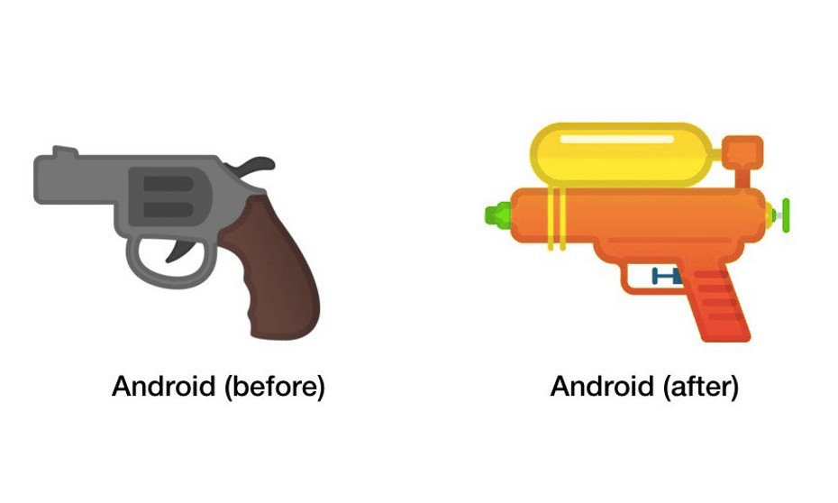 google gun emojis