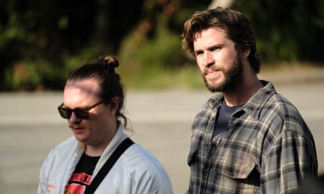 Atypical competence ... Clark Duke and Liam Hemsworth in Arkansas.