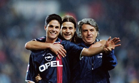 PSG's Mikel Arteta, Mauricio Pochettino and Feliciano de Blazi