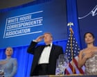 ‘Let’s try this again’: rescheduled White House Correspondents’ Association dinner is under way – US politics live