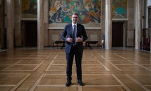 The president of Serbia, Aleksandar Vučić, pictured on 11 June