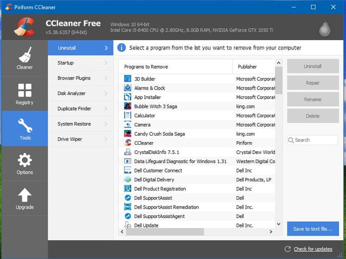 ccleaner professional trial reset