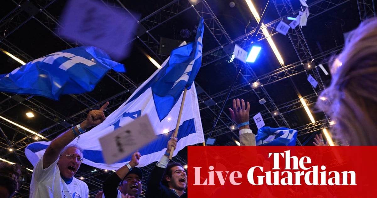 Israel exit polls suggest closely matched Netanyahu and Eisenkot blocs