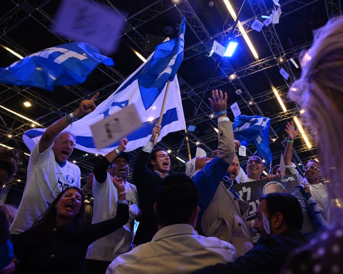 Israel election results live: exit polls point to tie between Netanyahu and Eisenkot blocs