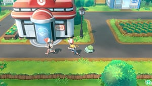 Promotional image of Pokemon Let’s Go demonstrating cooperative gameplay