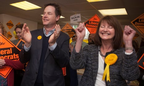 Nick Clegg in Witney with Liz Leffman