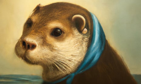 An image generated by OpenAI’s software of “A sea otter in the style of Girl With a Pearl Earing by Vermeer”.