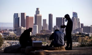 Unemployed cameramen fly drones and take pictures of Downtown from Elysian Park amid the coronavirus pandemic in Los Angeles, California, this week. Unemployed cameramen fly drones and take pictures of Downtown from Elysian Park amid the coronavirus pandemic in Los Angeles, California, this week.