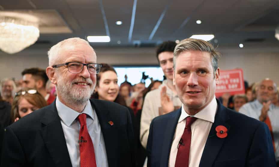 Jeremy Corbyn and Keir Starmer, pictured in 2019.