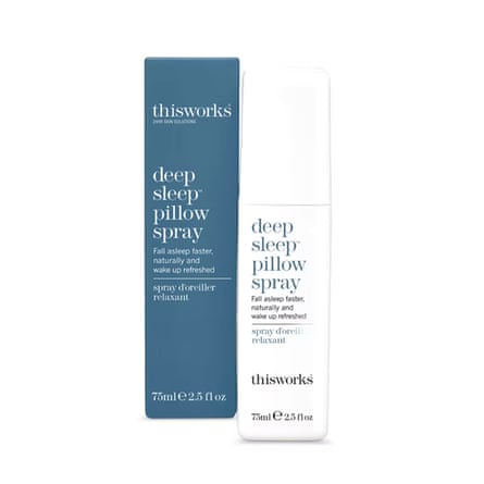This Works Deep Sleep Pillow Spray bottle and blue packaging box