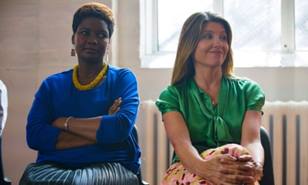 “It was one of those rare scripts where you keep turning the pages and can’t stop cracking up”: Sarah Niles with Sharon Horgan in Catastrophe.